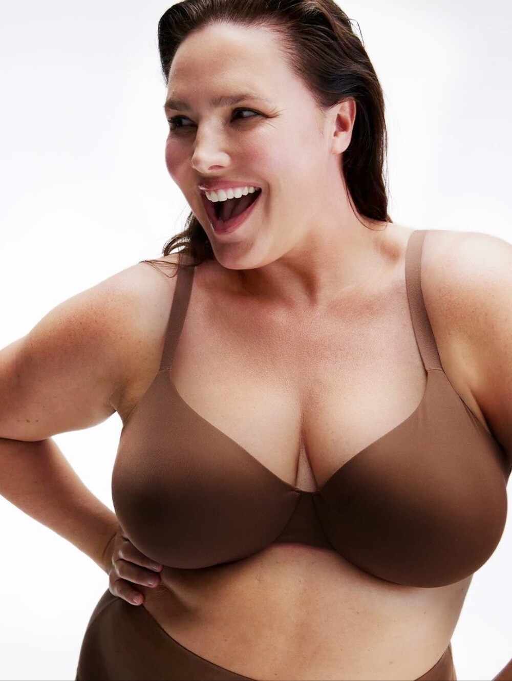 SOMA 38DD Vanishing Back Bra Underwire Full Coverage Mocha Brown